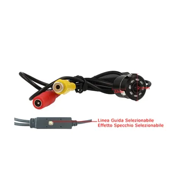 

CARALL KR2005 reverse camera CCD high definition 8 Led Downlight Smd line driving mirror effect selectable