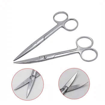 

14cm 16cm 18cm Animal Stainless Steel Surgical Scissors Straight curved Tip Scissors Veterinary Vet Medical Farming Tools
