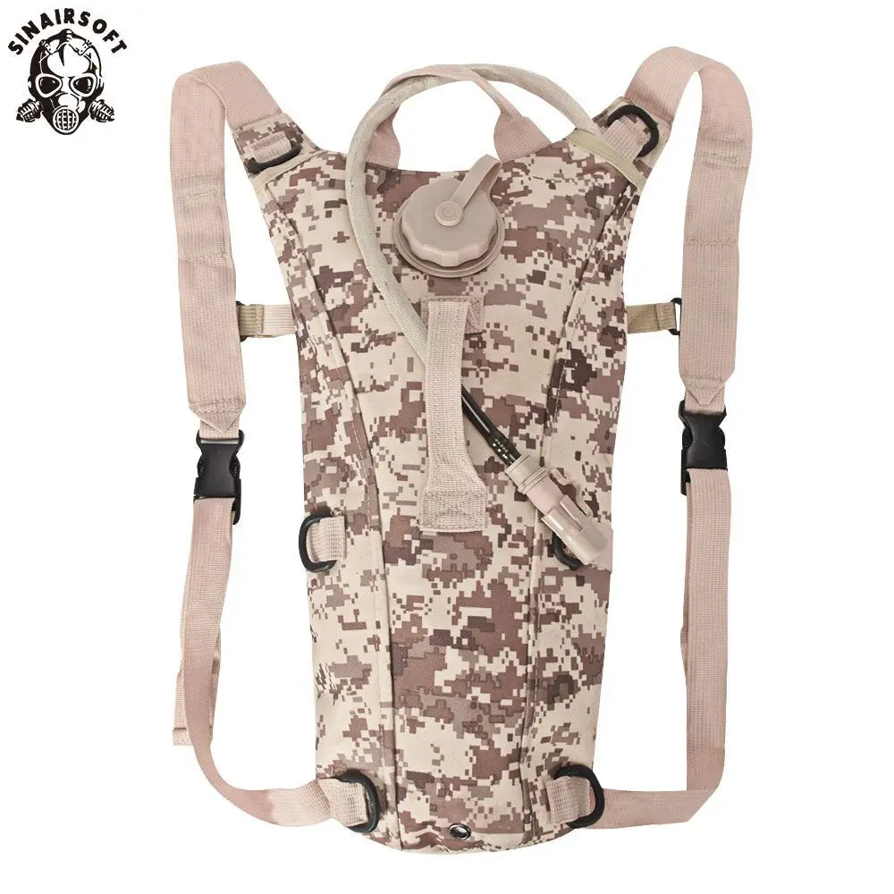 SINAIRSOFT 3L Тактический гидратационный Рюкзак Военная камуфляжная походная сумка для пустыни нейлоновая сумка для водного пузыря для верховой езды