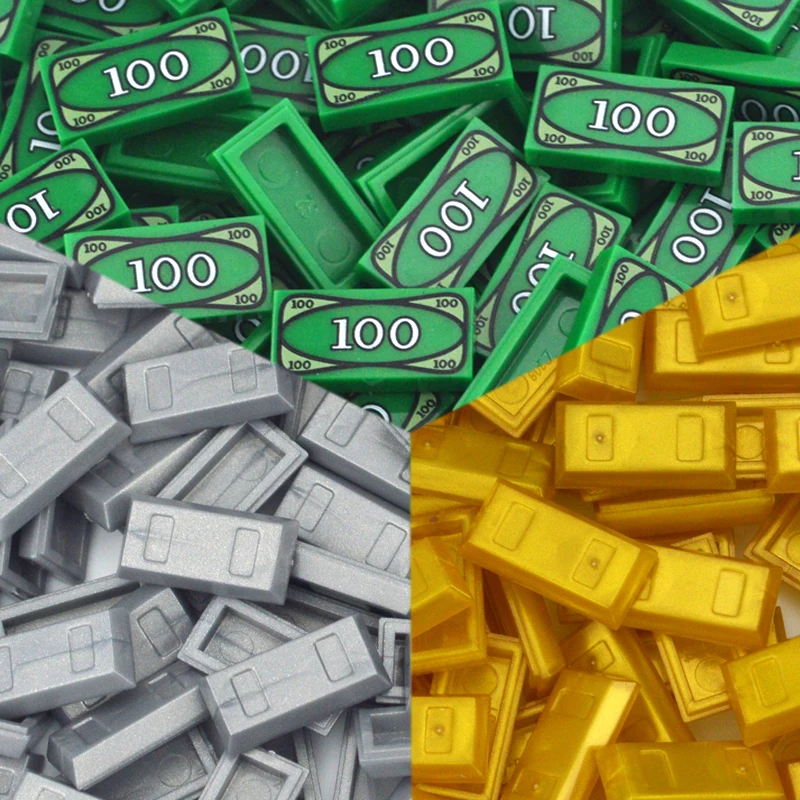 Brick Money Lego Money Pieces Lego Money Coins Building Blocks Brick Gold Coin Moc 
