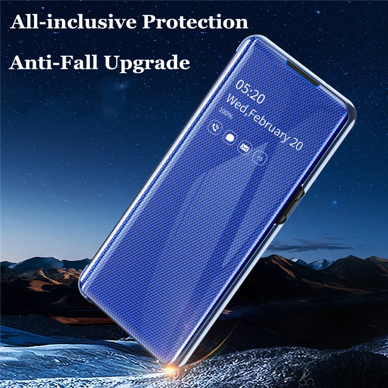 Новый Умный зеркальный флип чехол для Xiaomi redmi note 8 pro Роскошный PU 7 Pro Coques| |