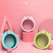 Foldable Baby Basin Infant Washbasin Collapsible Children Kids Wash Basin for Baby Care Cartoon Folding Childs Washing Face Foot