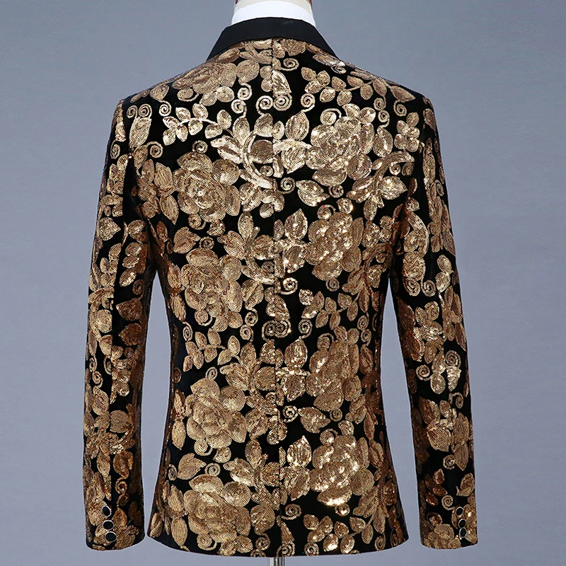 New Man Bling Sequins Patchwork Full Sleeve Fashion Blazer Coat Casual Performance Wedding Party Blazer xz056 New Man Bling Sequins Patchwork Full Sleeve Fashion Blazer Coat Casual Performance Wedding Party Blazer xz056