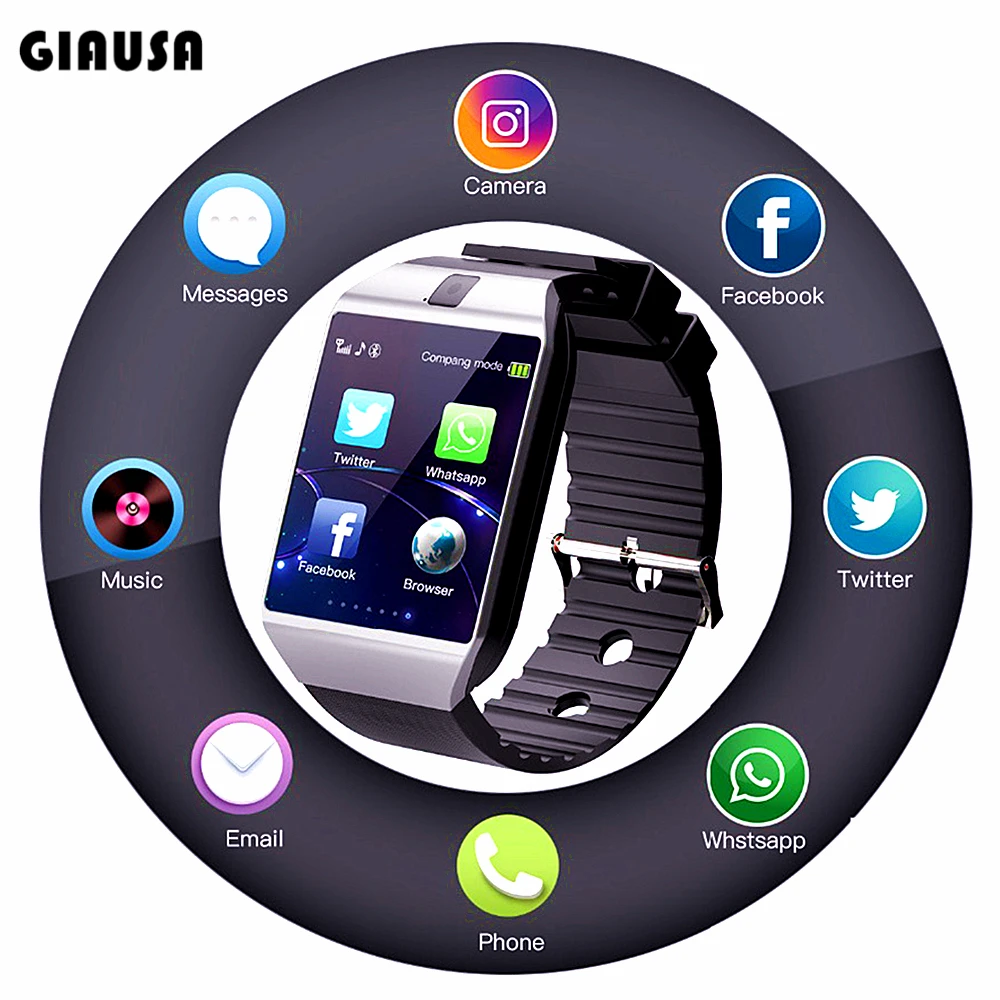Умные часы с сенсорным экраном с камерой Bluetooth наручные часы SIM карты Smartwatch для Ios Android телефонов Поддержка нескольких языков