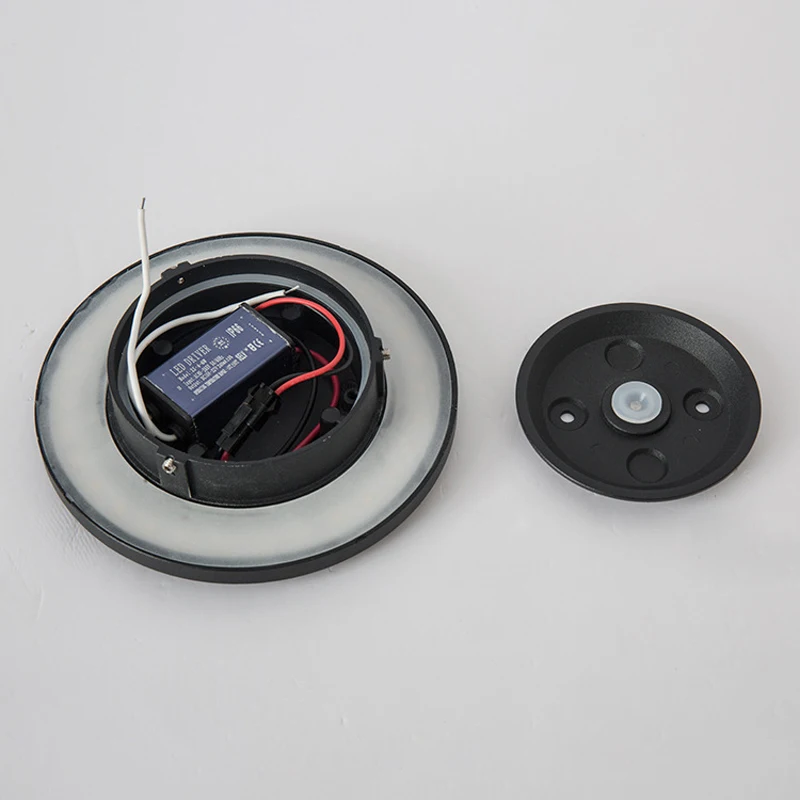 Conduziu a Lâmpada de Parede Sala de Estar Decoração de Parede para Casa Luminária da Escada do Sotão Luz ao ar Livre Rodada Praça Alumínio Ac90-260v Luz - 13 Luminárias de parede