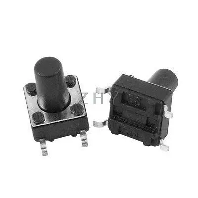 

100pcs Momentary Tact Tactile Push Button Switch SMD SMT PCB 4 Pin 6 x 6mm x 9mm