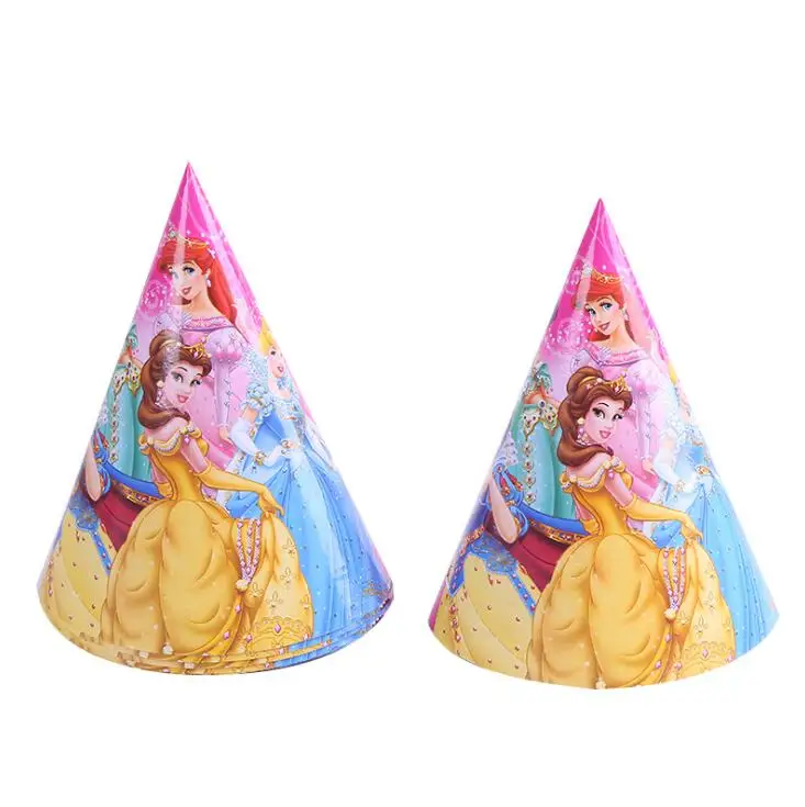 hat 6pcs Вечерние украшения для торта в стиле принцессы Эльзы, платья Белоснежки, вечерние украшения для девочек на день рождения - Цвет: hat 6pcs
