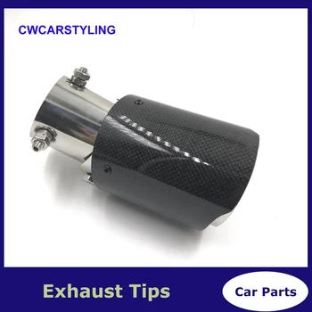 

1x Angle Adjustable Ak Tips Carbon Fiber Car Exhaust Pipe For Renault Opel Car-Styling Universal Automobiles Accessories