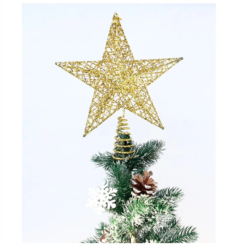 Блестящая пентаграмма для украшения рождественской елки Железный Топ Рождественская елка Весенняя Елка Топ пентаграмма Рождественская Елка Топ Орнамент