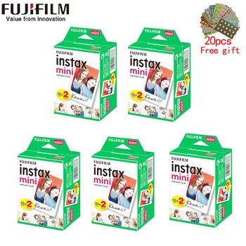 Fujifilm-Película de borde blanco para cámara instantánea mini 8 7s 25 50s 90, papel fotográfico, 10/20/40/60/80/100 hojas, instax mini 11 9 3 pulgadas