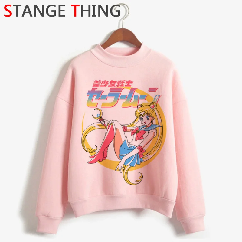 Сейлор Мун Усаги Kawaii мультфильм Толстовка для женщин Harajuku Ullzang Забавный Печатный Свитшот японский аниме милый худи с котом женский - Цвет: 9858