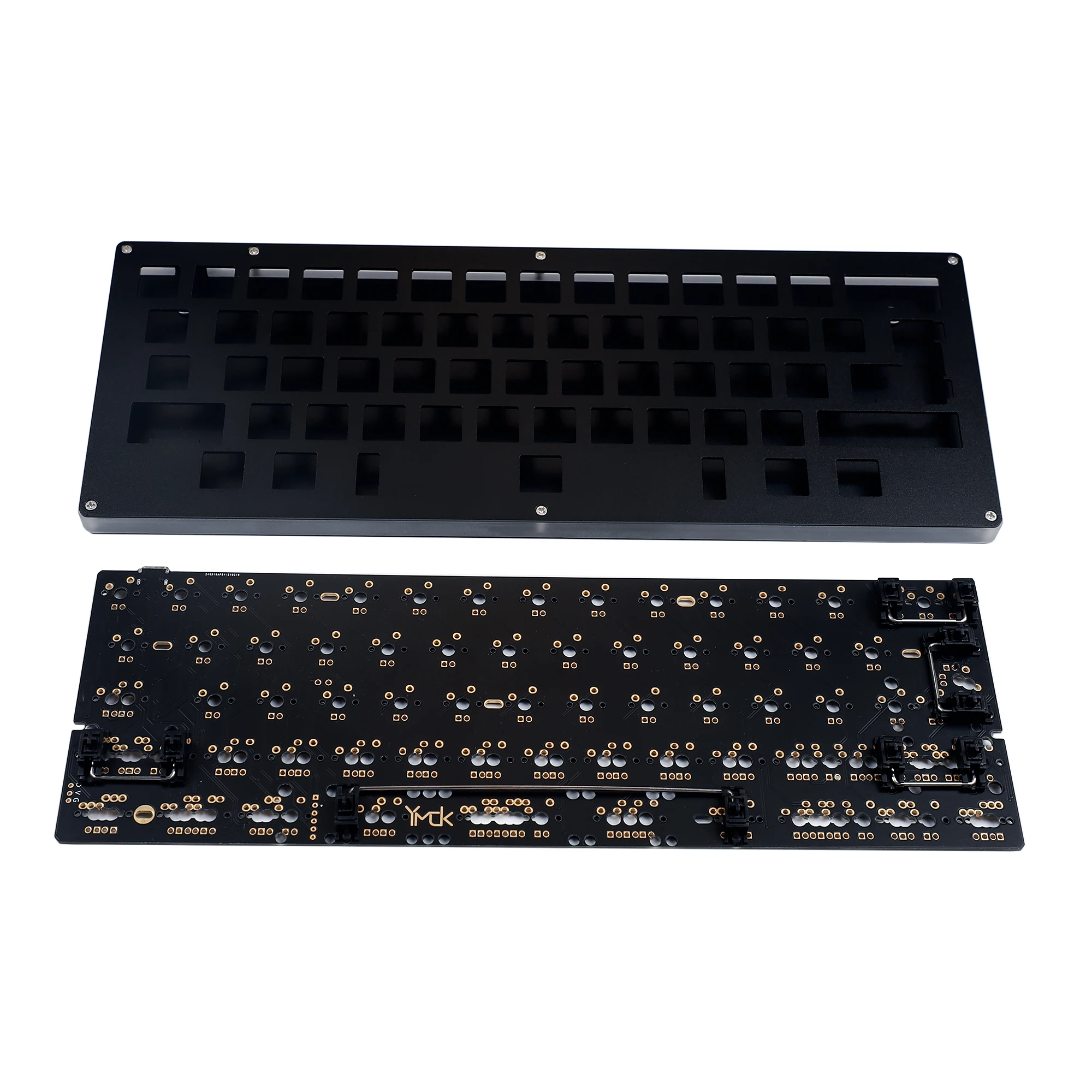 Kit Teclado Mecânico Cnc Underglow Programável Alumínio Rgb Case Plate Estilo Hhkb Qmk Via - Imagem 4
