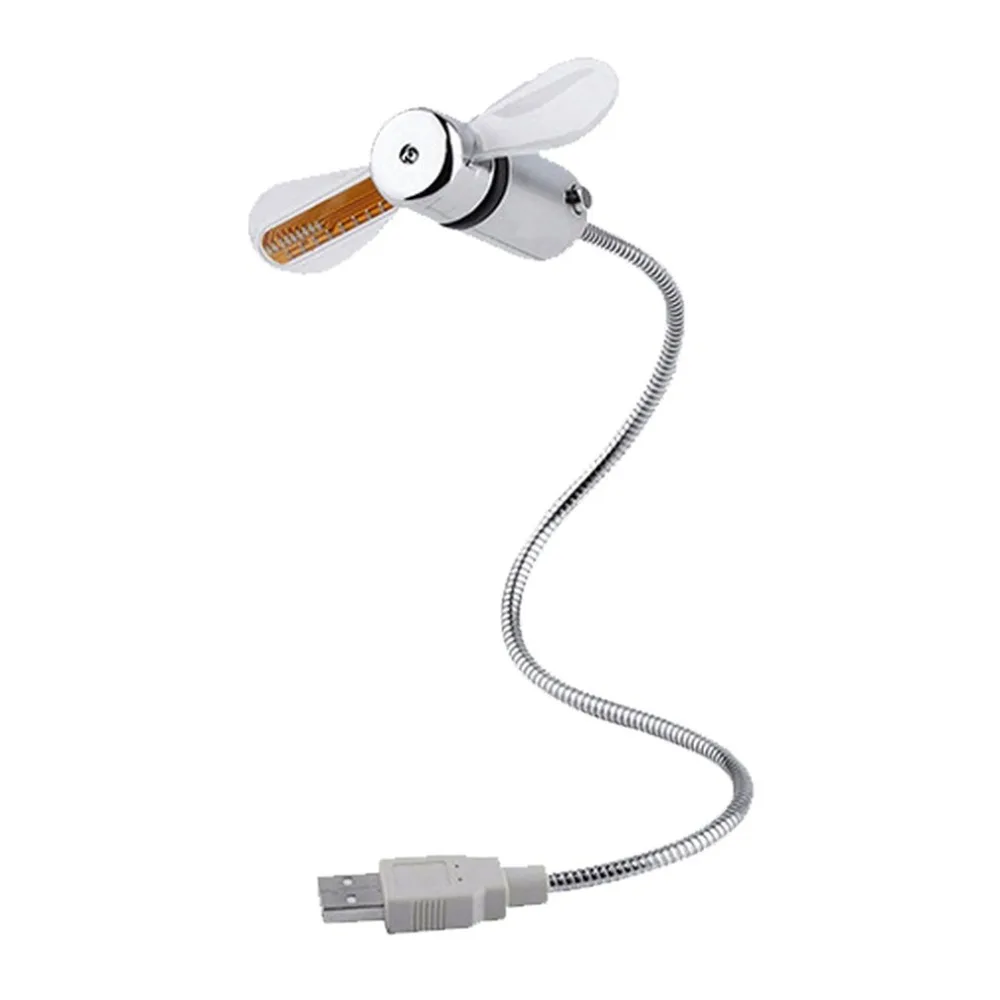 Мини Usb вентилятор гаджеты гибкий светильник с гусиной головкой Led Usb Охлаждающий мигающий вентилятор с дисплеем температуры для ПК, ноутбука, стола