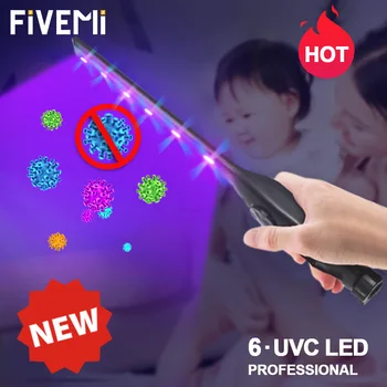 

UV Disinfection Lamp Battery Charging UV Germicidal Lamp Bactericidal Lights For Home Kitchen Bedroom UVC sterilization lamp