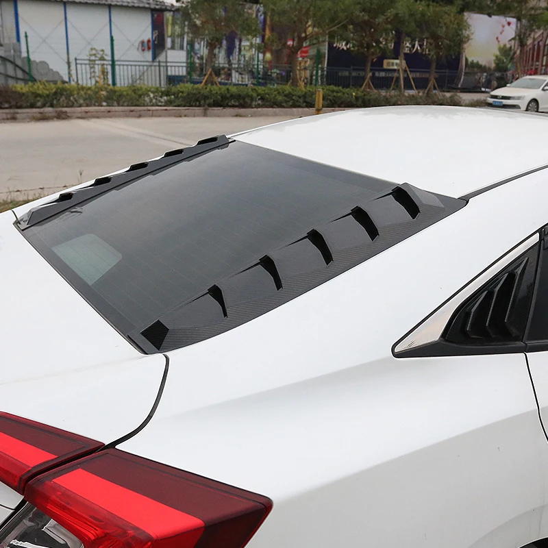 Заднее лобовое стекло автомобиля спойлер жалюзи Накладка для Honda Civic Sedan 10th