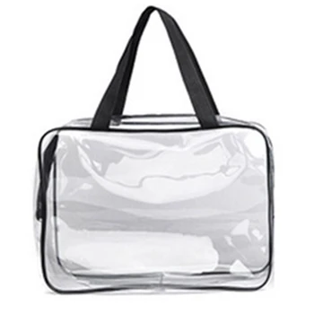 

Women's PVC Transparent Cosmetic Bag Waterproof Makeup Bag Travel Toiletry Storage Organizer Bath Wash Tote Case Large Capacity