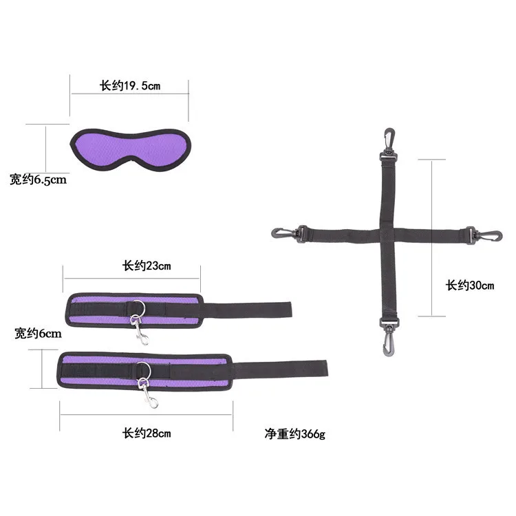  Sex Toys for Adults Wrists & Ankle Cuffs With Cross Handcuffs Bdsm Bondage Set Erotic Under Bed BDS