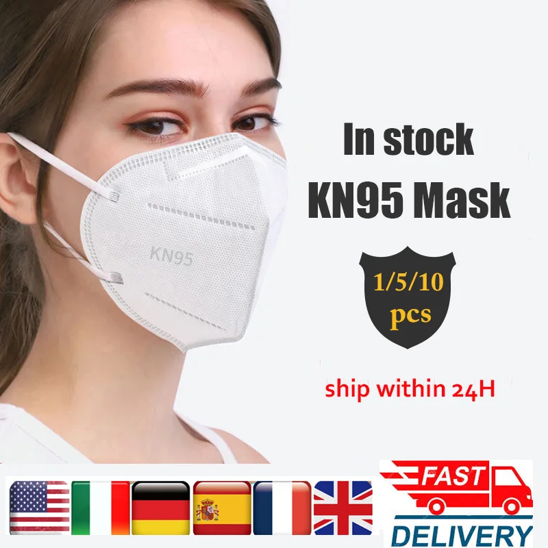 

In stock Fast Delivery KN95 Dustproof Anti-fog And Breathable Face Masks 95% Filtration Features Protective Masks