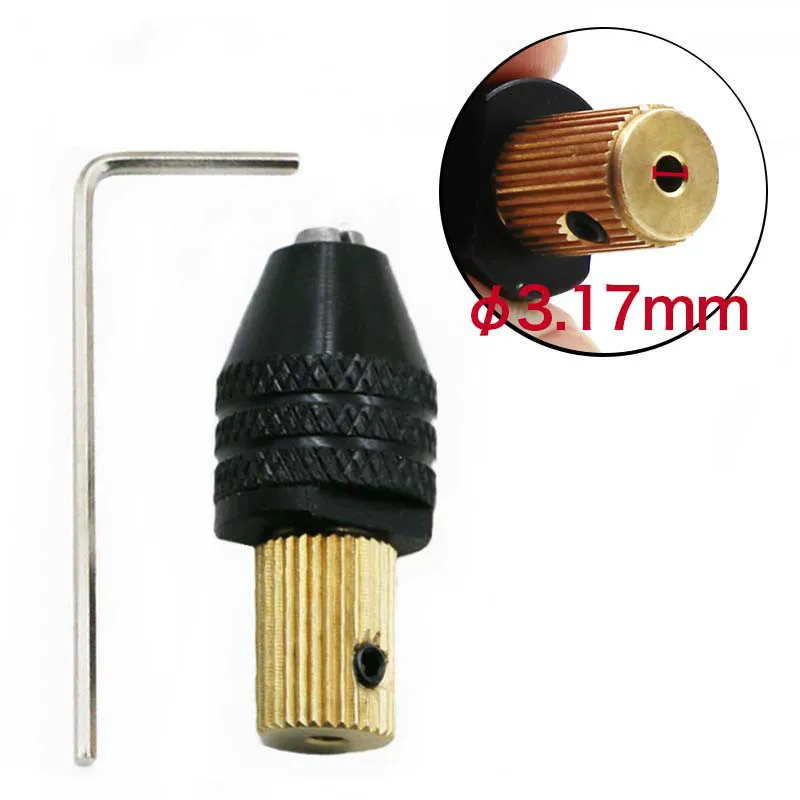 

3.17mm Electric motor shaft Mini Chuck Fixture Clamp 0.3mm-3.5mm Small To Drill Bit Micro Chuck fixing device