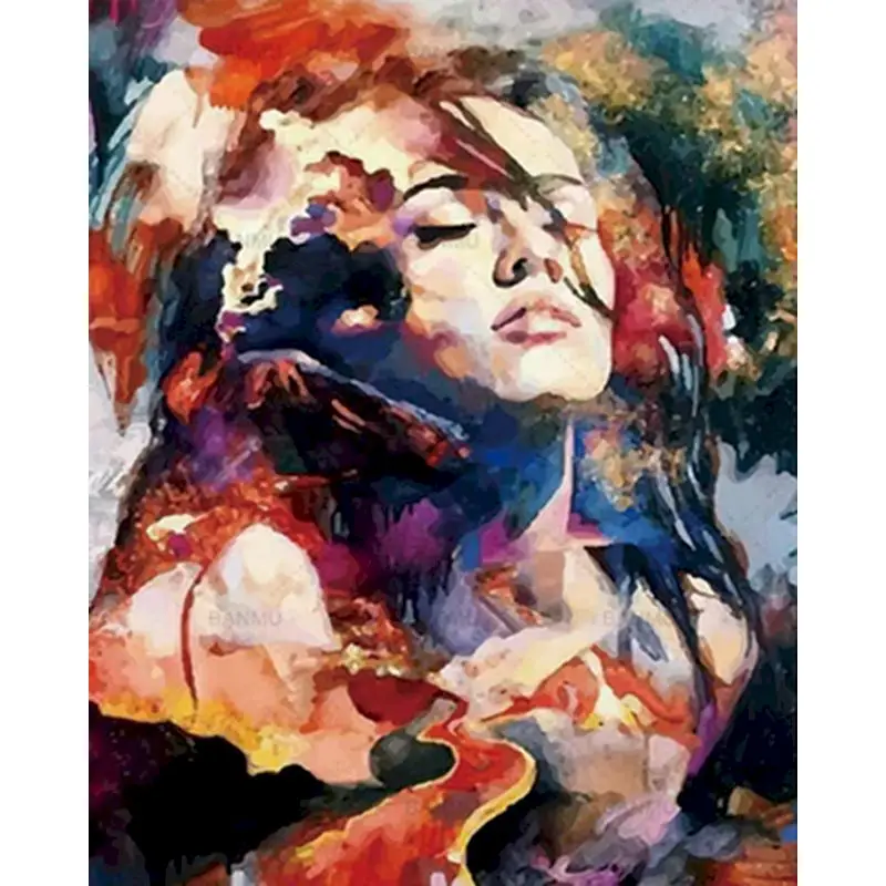 GATYZTORY Acrylic Painting By Numbers Diy Gifts Woman Figure