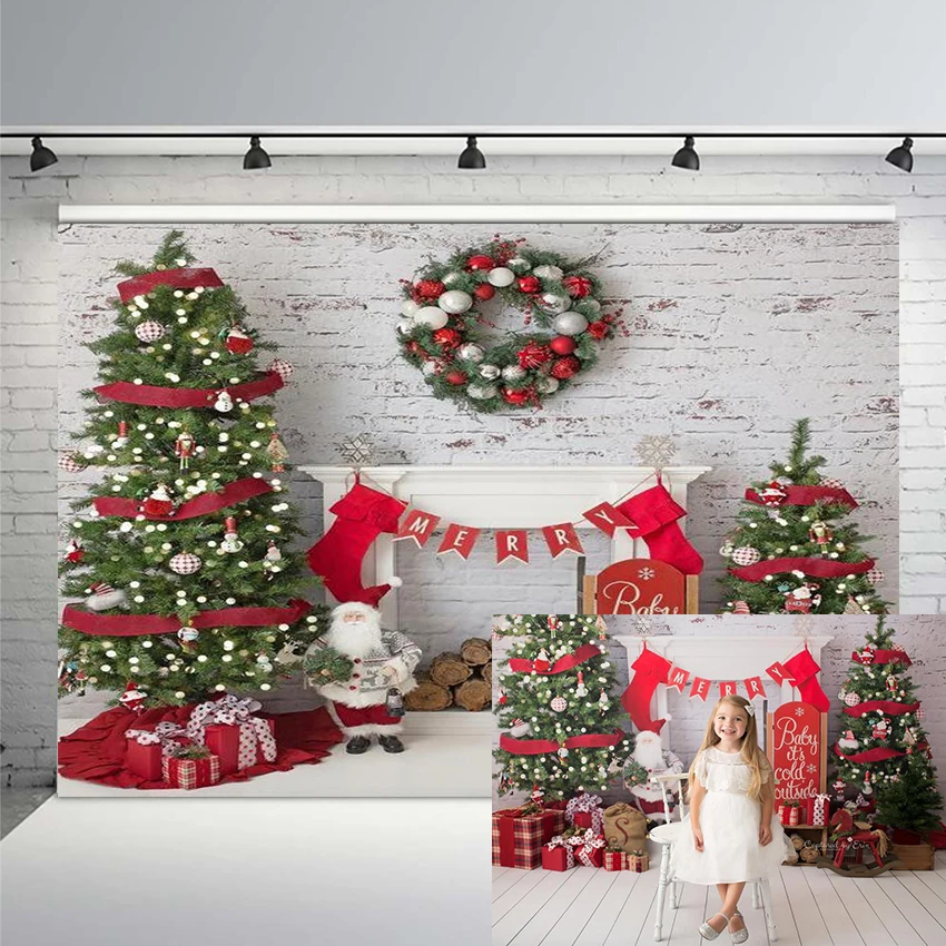 Photography Backdrop Happy Farmhouse Christmas Background Holiday Christmas Decoration For Home Floral Children Family Party Buy At The Price Of 6 86 In Aliexpress Com Imall Com