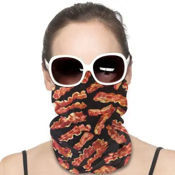 

Bacon Printing Mens Womans Headwrap Neck Gaiter Lightweight mask Sunscreen UV Dust Protection for Fishing