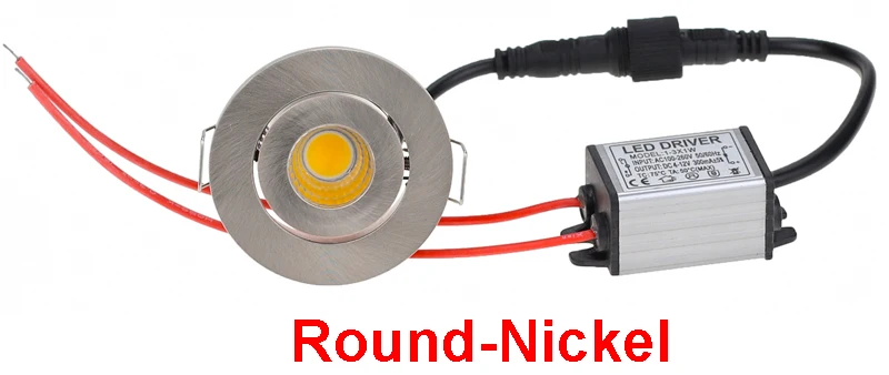 Factory Price Recessed LED Waterproof IP65 Dimmable COB Downlight Outdoor 3W AC90-260V LED Ceiling Spot Light LED Ceiling Lamp