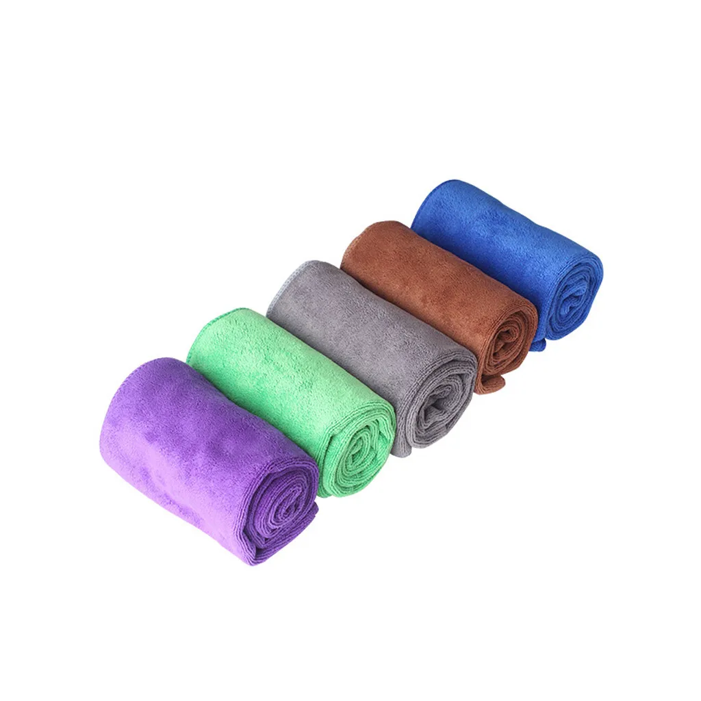 Microfiber Cloth Towel 2pcs Blue Soft Absorbent Wash Cloth Car Auto Care Microfiber Cleaning Towels D2
