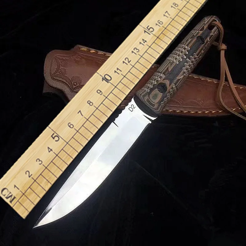 HS Tools нож для кемпинга с зеркальной поверхностью D2 стальное лезвие ножи выживания