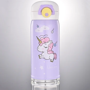 

Durable Stainless Steel Vacuum Cup Kids Cartoon Unicorn Pattern Mug Insulated Water Bottle 500ML