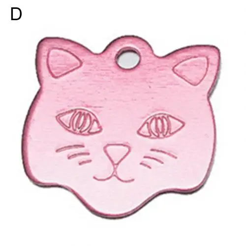 Pink Bone/Heart shape Выгравированный Pet идентификация ошейник для собаки табличка анти-потеря значок - Цвет: Pink