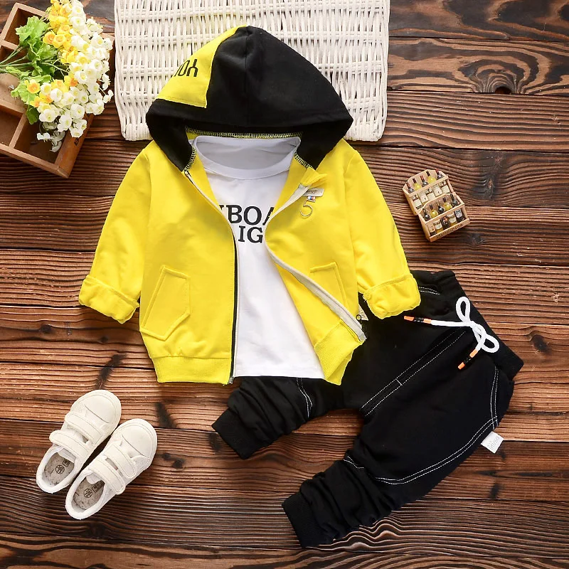 

2019 Spring Clothing New Style CHILDREN'S Suit Male Baby Applique Leisure Suit Sports Lettered Three-piece Set Clothes for Babie