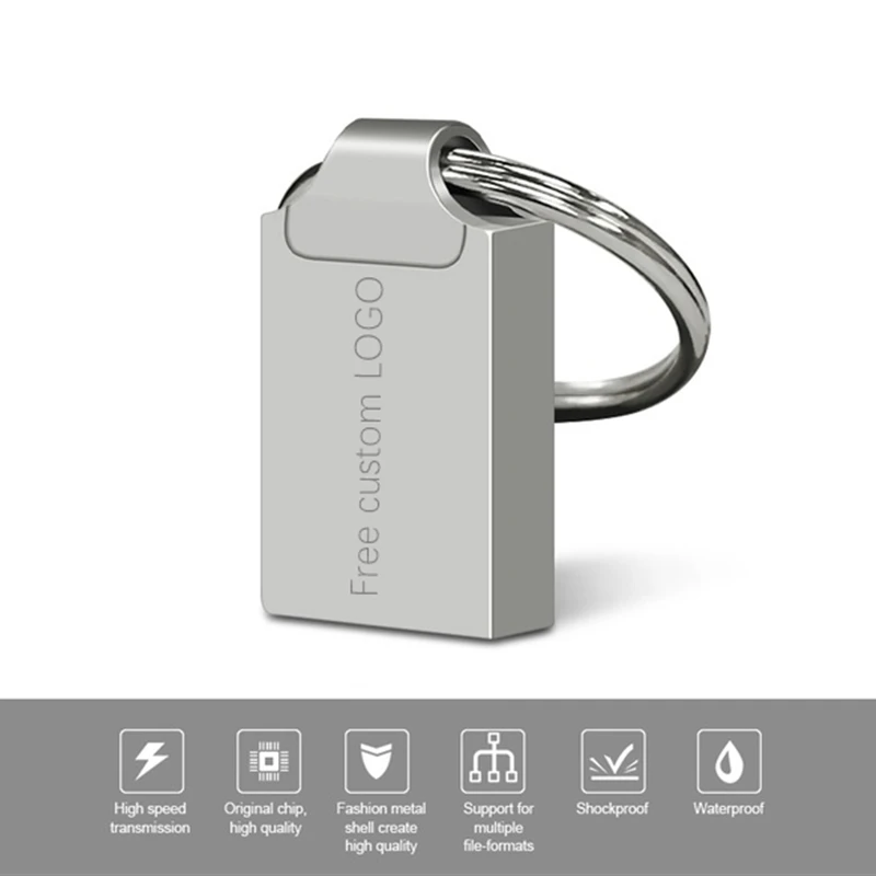 usb флешка 2,0 металлический диск ручка накопитель 128 ГБ браслет флэш-памяти 64gb16gb высокоскоростной 8 Гб Флешка 32 ГБ Бесплатный Пользовательский логотип