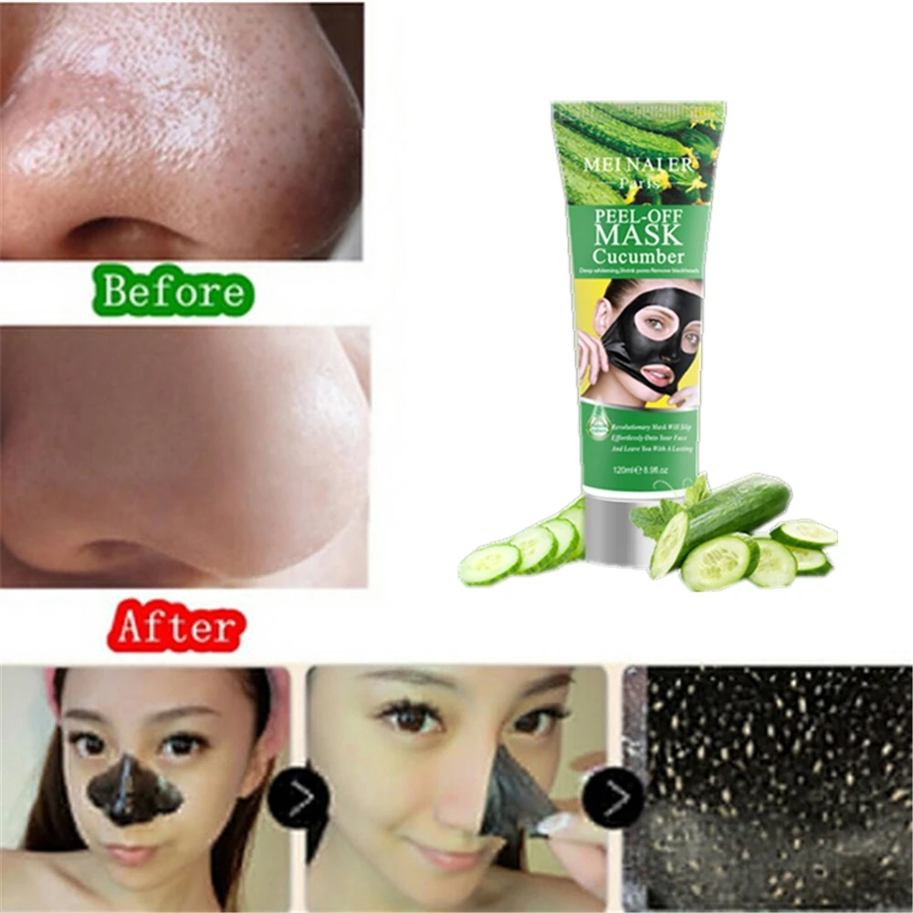 High Quality Cucumber Nose Blackhead Remover Anti Acne Clear Purifying Beauty Clean Cosmetic Fast Suction Black Head Face Mask