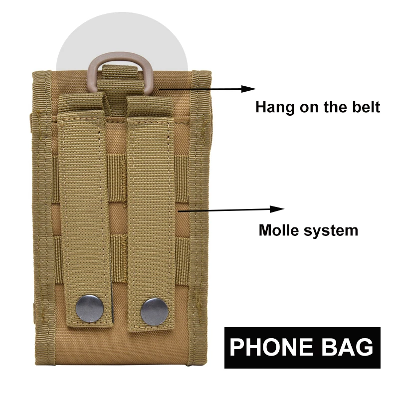 Тактическая Сумка Molle для смартфона, сумка для скалолазания для iPhone 6, 6 S, 7, 7S Plus, LG, Galaxy, для улицы, мини-Пряжка, поясная сумка для телефона, чехол для мужчин