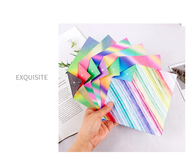 Alipis 1000 Pièces Papier Origami Carré Couleurs Mixtes Double Face