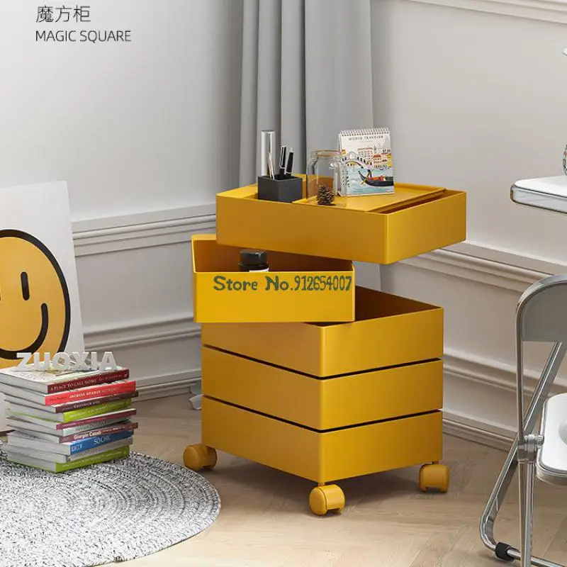 高評価 寝室用の可動式サイド付きの小さな回転テーブル シンプルな化粧品収納キャビネット 360 公式 サイト販売 Stetikastore Com Br