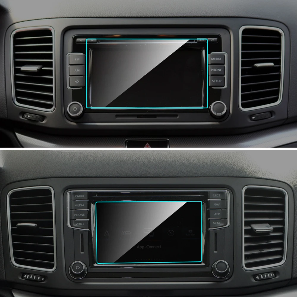 Car GPS Navigation Screen Protector for Volkswagen VW Sharan Auto Interior LCD Touch Display Tempered Glass Accessories |