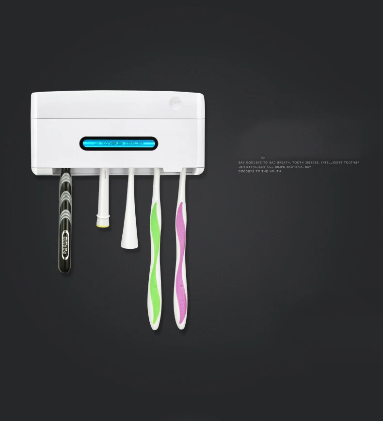 Аксессуары для ванной комнаты УФ стерилизатор зубных щеток зубная щетка держатель автоматическая Зубная паста соковыжималки ванная комната хранения USB вставной работы