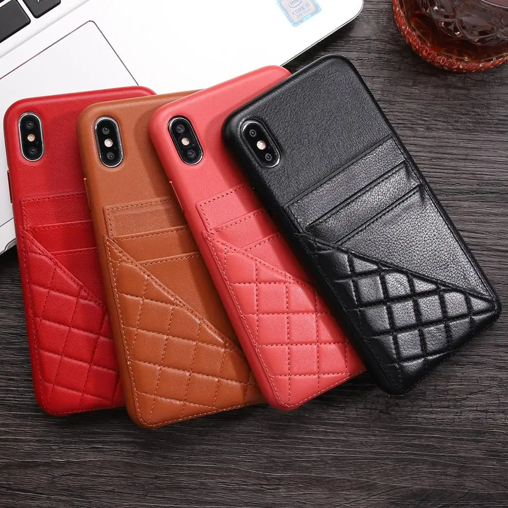 Full Edge Protect Genuine Leather Case For iPhone X XR XS Max Phone Cover Back Cover Real Natural Cowhide Cow Skin Card Pocket