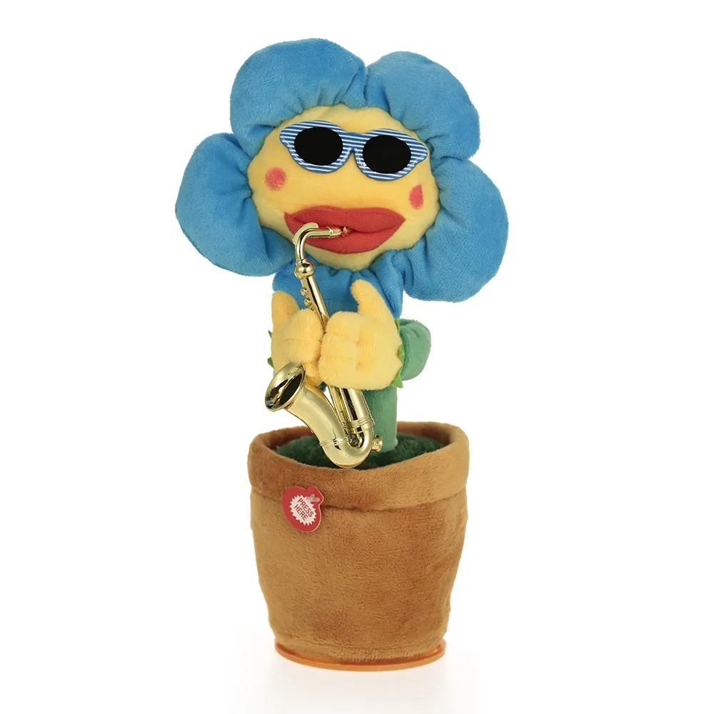 Singing And Dancing Flower Enchanting Sunflower With Saxophone And
