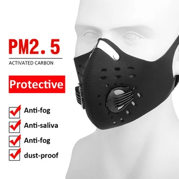 

Outdoor Sports Anti-fog Mask With PM2.5 five-layer filter Unisex Anti Pollution Washable Reusable Masks