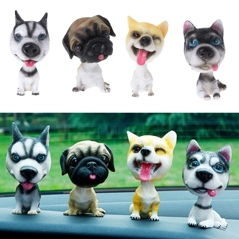 Мини Bobble-Head игрушки автомобиль кукла голова встряхивание орнамент с изображением собак украшение салона автомобиля LX9C