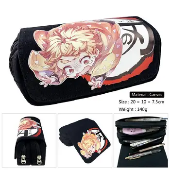 

Cartoon cartoon ghost out edge pen bag stationery box multifunctional double zipper pen bag wallet storage bag pencil box