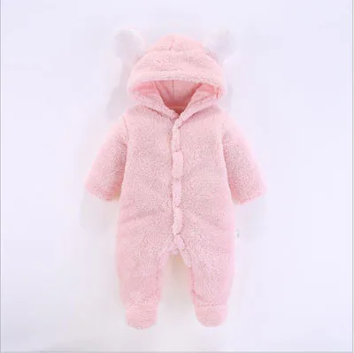 Комбинезон для новорожденного, одежда, осенний стиль, милый медведь Onesie, зимний детский комбинезон, ползунки, Jumpwear, Одежда для новорожденных - Цвет: Pink