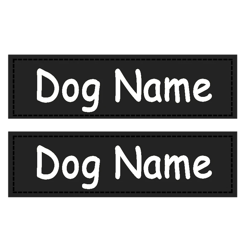 dog collars girly	 2PCS Personalized Dog Tag Dog Name Custom K9 Dog Harness Collar Label Reflective Stickers for Dog Harness Labels Dog Accessories designer dog collars Dog Collars