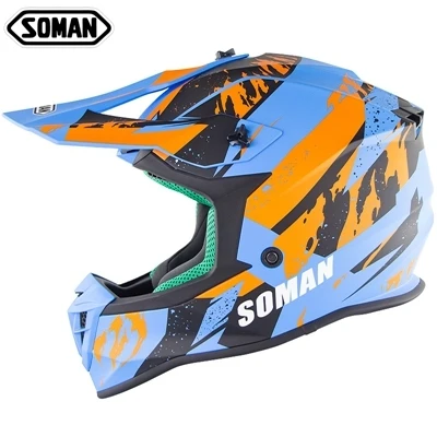 SOMAN SM633 ECE MX шлем для кроссового велосипеда мотокросса внедорожный шлем Мотокросс Capacetes Moto Casco - Цвет: 4
