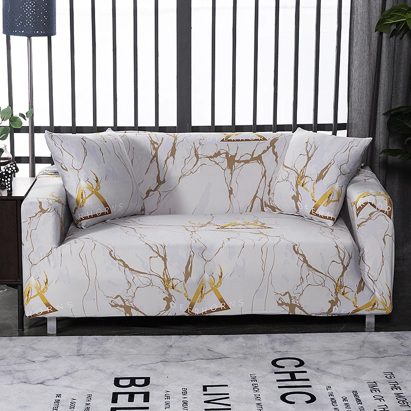 1/2/3/4 Seat Spandex Elastic Sofa Cover For Living Room Geometric Non-slip Stretch Slipcover Armchair Sectional Couch Cover