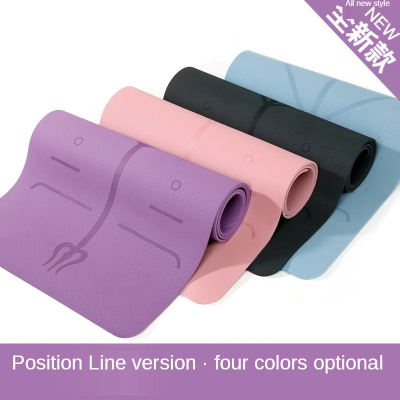

Position Line Yoga Mat Tpe 6mm Environmental Protection and Tasteless Non-slip Sports Fitness Yoga Mat
