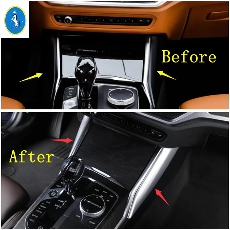 

Yimaautotrims Side Center Control Gear Shift Panel Cover Trim Fit For BMW 3 Series G20 2019 2020 Auto Accessory Carbon Fiber ABS